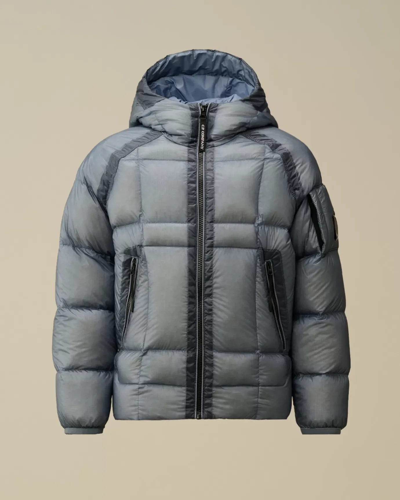 Clothing 10-14<C.P. Company U16 D.D. Shell Ripstop Hooded Down Jacket Flint Stone – Blue