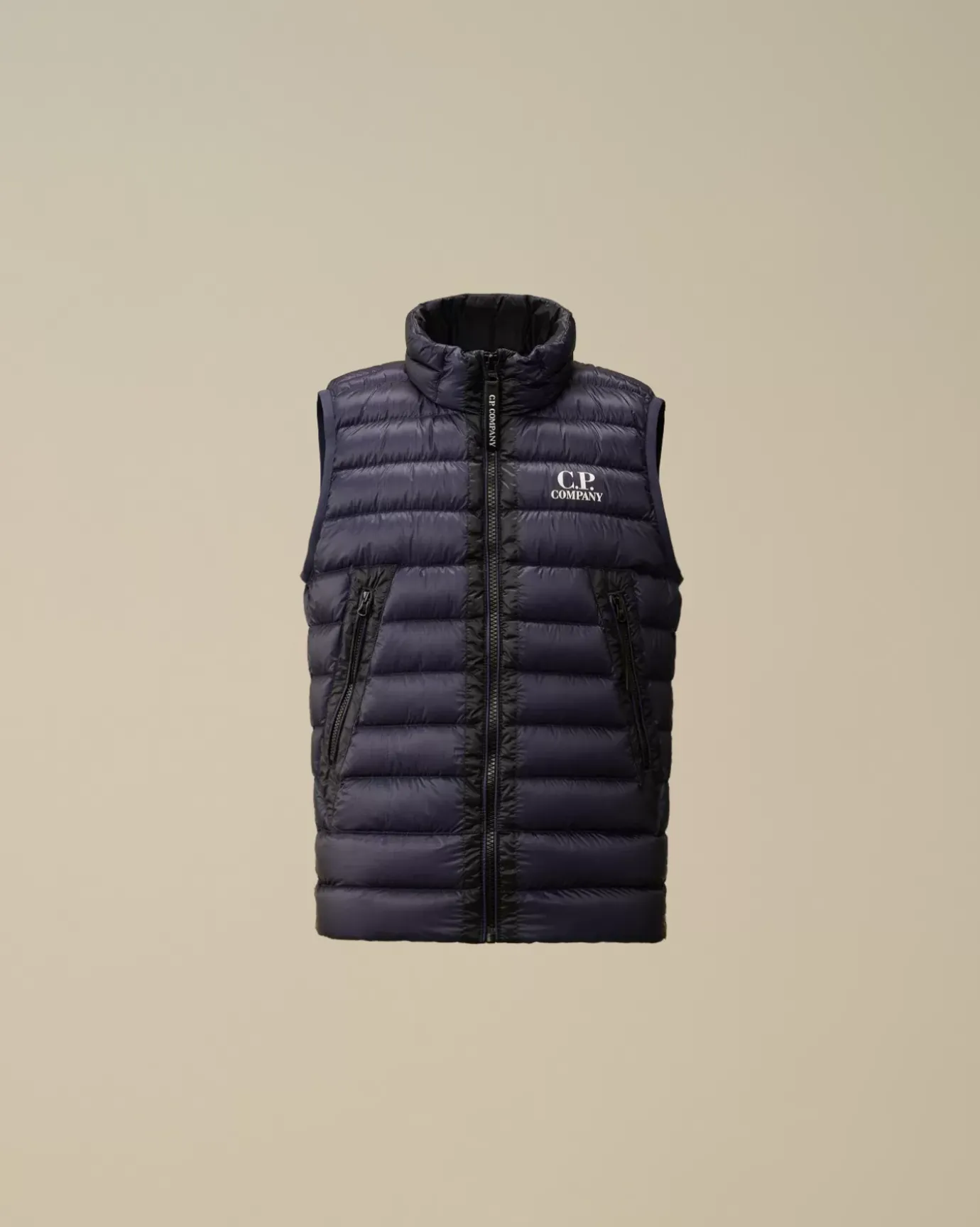 Clothing 4-8<C.P. Company U16 D.D. Shell Ripstop Logo Down Vest Estate Blue