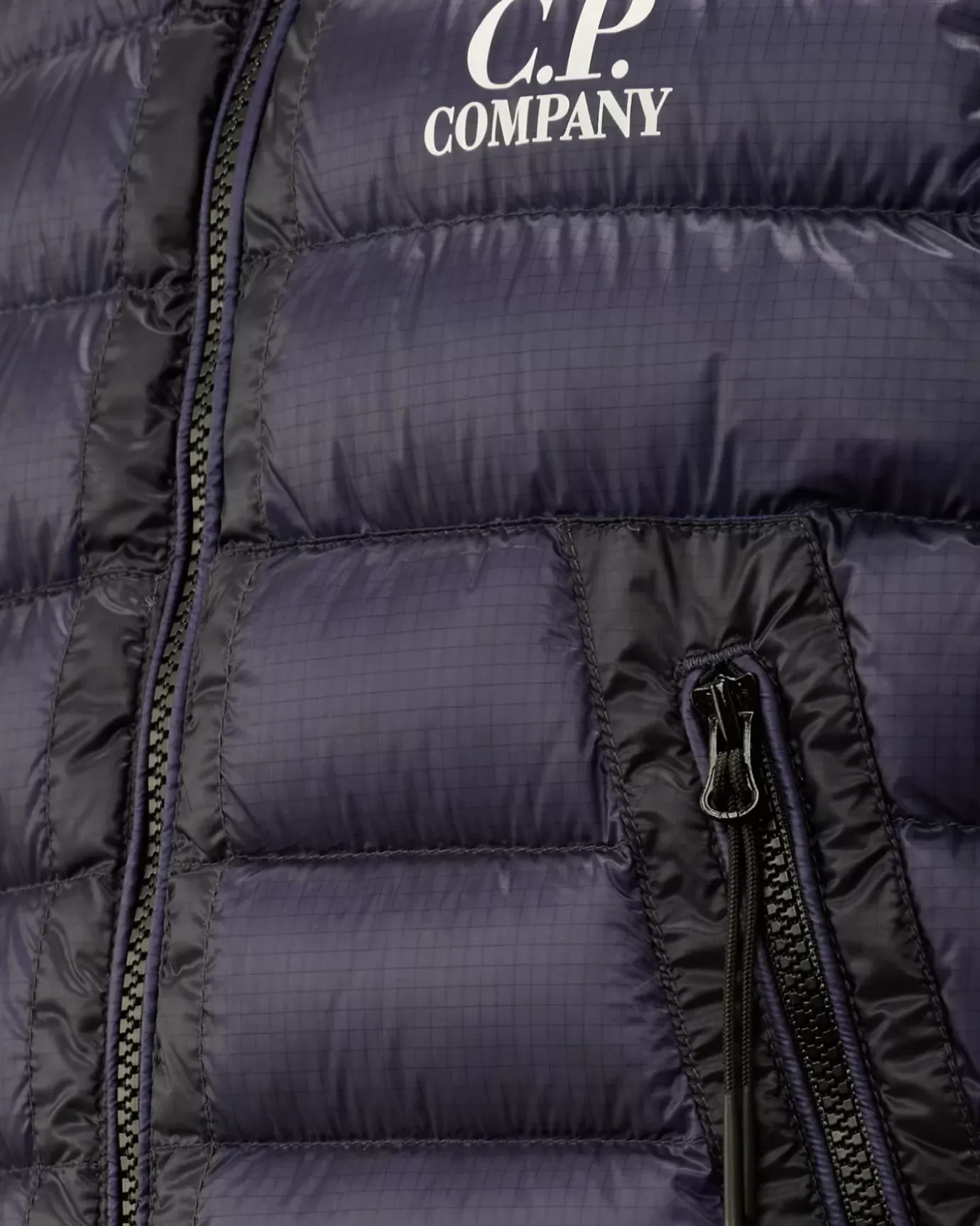 Clothing 4-8<C.P. Company U16 D.D. Shell Ripstop Logo Down Vest Estate Blue