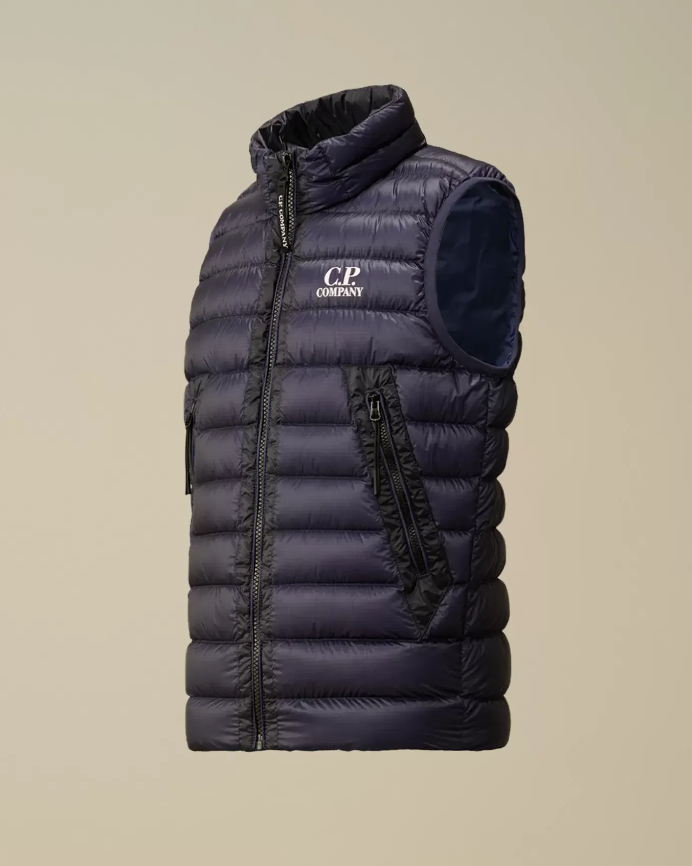 Clothing 10-14<C.P. Company U16 D.D. Shell Ripstop Logo Down Vest Estate Blue