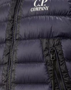Clothing 2-3<C.P. Company U16 D.D. Shell Ripstop Logo Down Vest Estate Blue