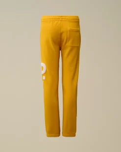 Clothing 4-8<C.P. Company U16 Diagonal Fleece Big Logo Sweatpants Golden Rod - Yellow