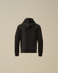 Clothing 2-3<C.P. Company U16 Diagonal Fleece Hooded Sweatshirt Black