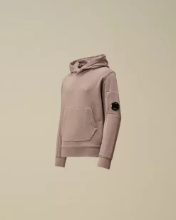 Clothing 2-3<C.P. Company U16 Diagonal Fleece Hooded Sweatshirt Purple Dove