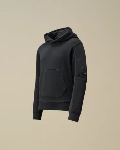 Clothing 4-8<C.P. Company U16 Diagonal Fleece Hooded Sweatshirt Total Eclipse – Blue