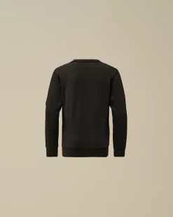 Clothing 2-3<C.P. Company U16 Diagonal Fleece Lens Crew Neck Sweatshirt Black