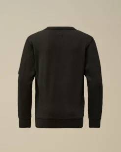 Clothing 10-14<C.P. Company U16 Diagonal Fleece Lens Crew Neck Sweatshirt Black