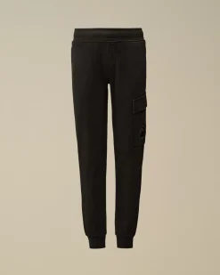 Clothing 4-8<C.P. Company U16 Diagonal Fleece Lens Sweatpants Black