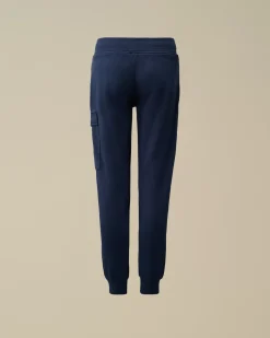 Clothing 2-3<C.P. Company U16 Diagonal Fleece Lens Sweatpants Estate Blue