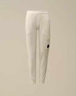 Clothing 2-3<C.P. Company U16 Diagonal Fleece Lens Sweatpants Gauze White