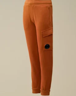 Clothing 10-14<C.P. Company U16 Diagonal Fleece Lens Sweatpants Bombay Brown