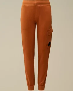 Clothing 10-14<C.P. Company U16 Diagonal Fleece Lens Sweatpants Bombay Brown