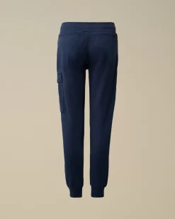 Clothing 4-8<C.P. Company U16 Diagonal Fleece Lens Sweatpants Estate Blue
