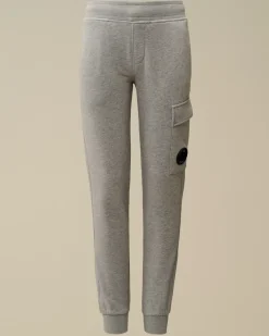 Clothing 10-14<C.P. Company U16 Diagonal Fleece Lens Sweatpants Grey Melange