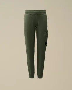Clothing 2-3<C.P. Company U16 Diagonal Fleece Lens Sweatpants Artichoke Green