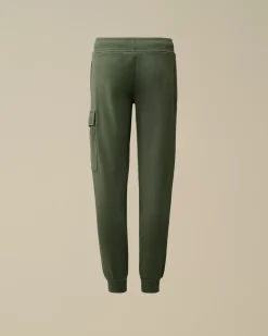 Clothing 2-3<C.P. Company U16 Diagonal Fleece Lens Sweatpants Artichoke Green