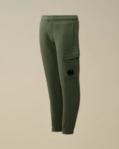 Clothing 4-8<C.P. Company U16 Diagonal Fleece Lens Sweatpants Artichoke Green
