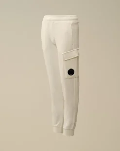 Clothing 4-8<C.P. Company U16 Diagonal Fleece Lens Sweatpants Gauze White