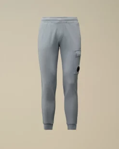 Clothing 10-14<C.P. Company U16 Diagonal Fleece Lens Sweatpants Flint Stone – Blue