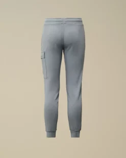 Clothing 10-14<C.P. Company U16 Diagonal Fleece Lens Sweatpants Flint Stone – Blue