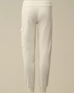 Clothing 10-14<C.P. Company U16 Diagonal Fleece Lens Sweatpants Gauze White