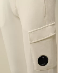 Clothing 10-14<C.P. Company U16 Diagonal Fleece Lens Sweatpants Gauze White