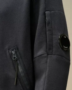 Clothing 4-8<C.P. Company U16 Diagonal Fleece Lens Zipped Sweatshirt Total Eclipse – Blue