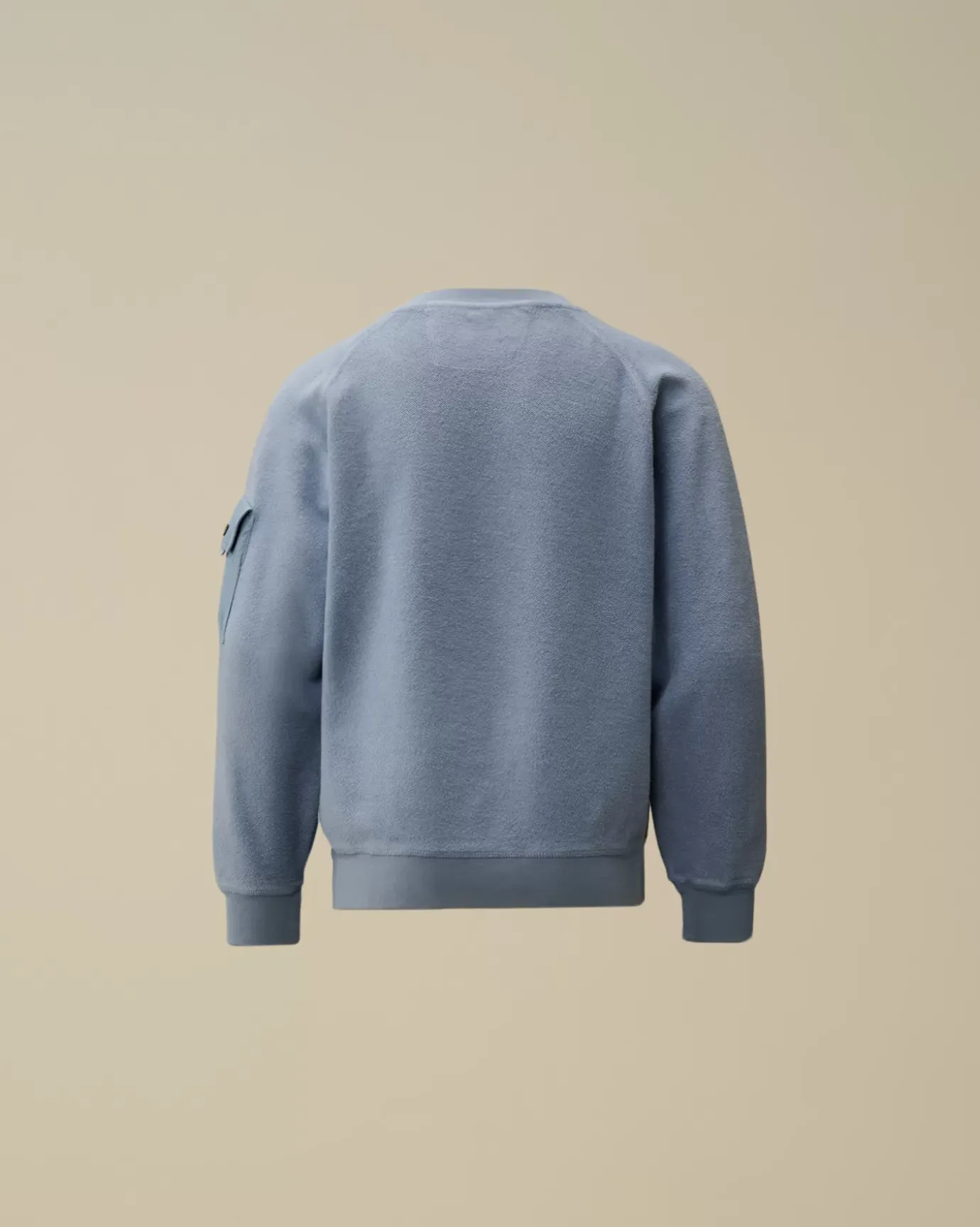 Clothing 4-8<C.P. Company U16 Diagonal Fleece Mixed Boxy Crew Neck Sweatshirt Flint Stone – Blue