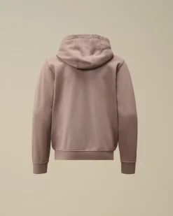 Clothing 4-8<C.P. Company U16 Diagonal Fleece Zipped Hooded Sweatshirt Purple Dove