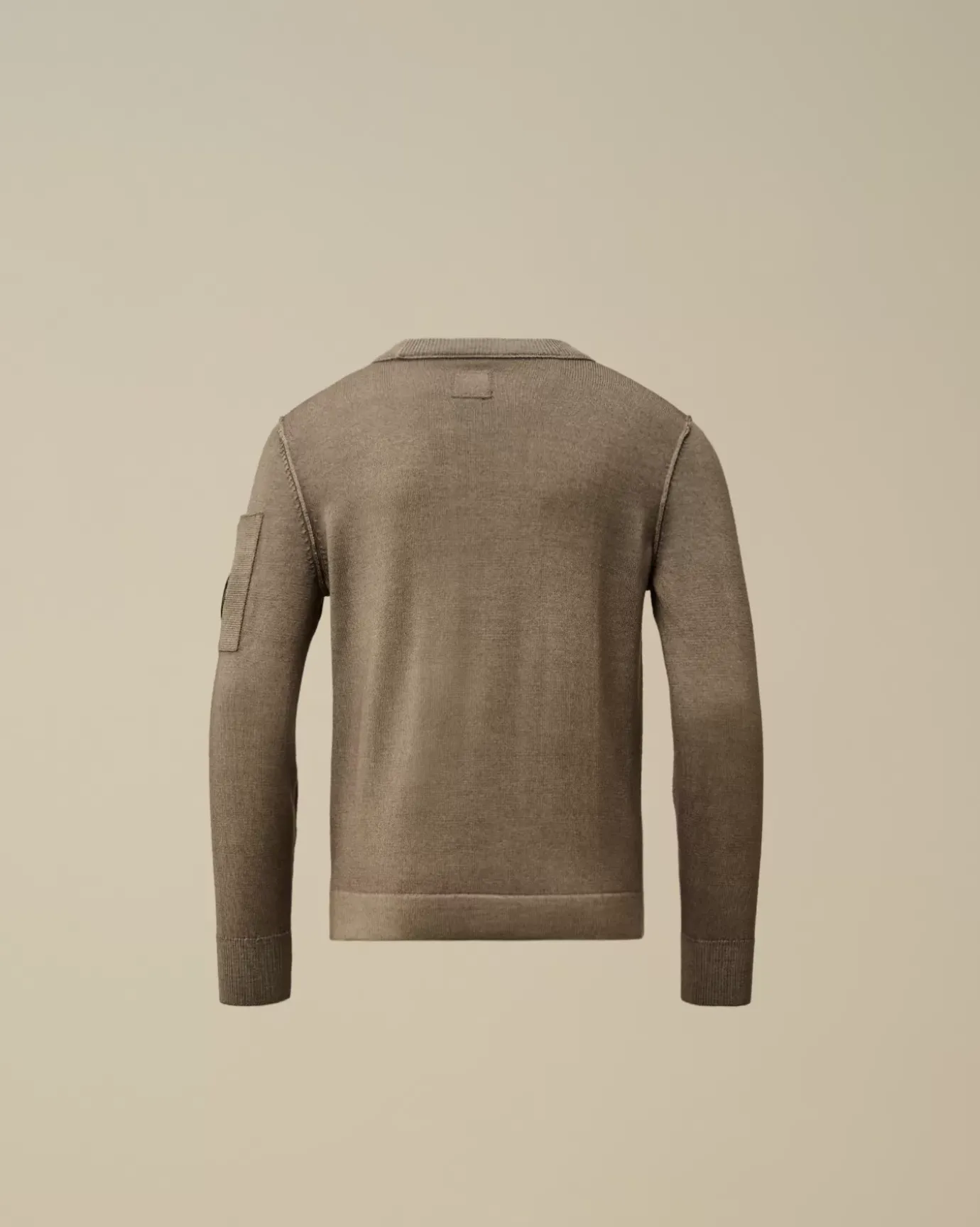 Clothing 4-8<C.P. Company U16 Fast Dyed Merino Wool 12 Gauge Crew Neck Knit Walnut – Beige