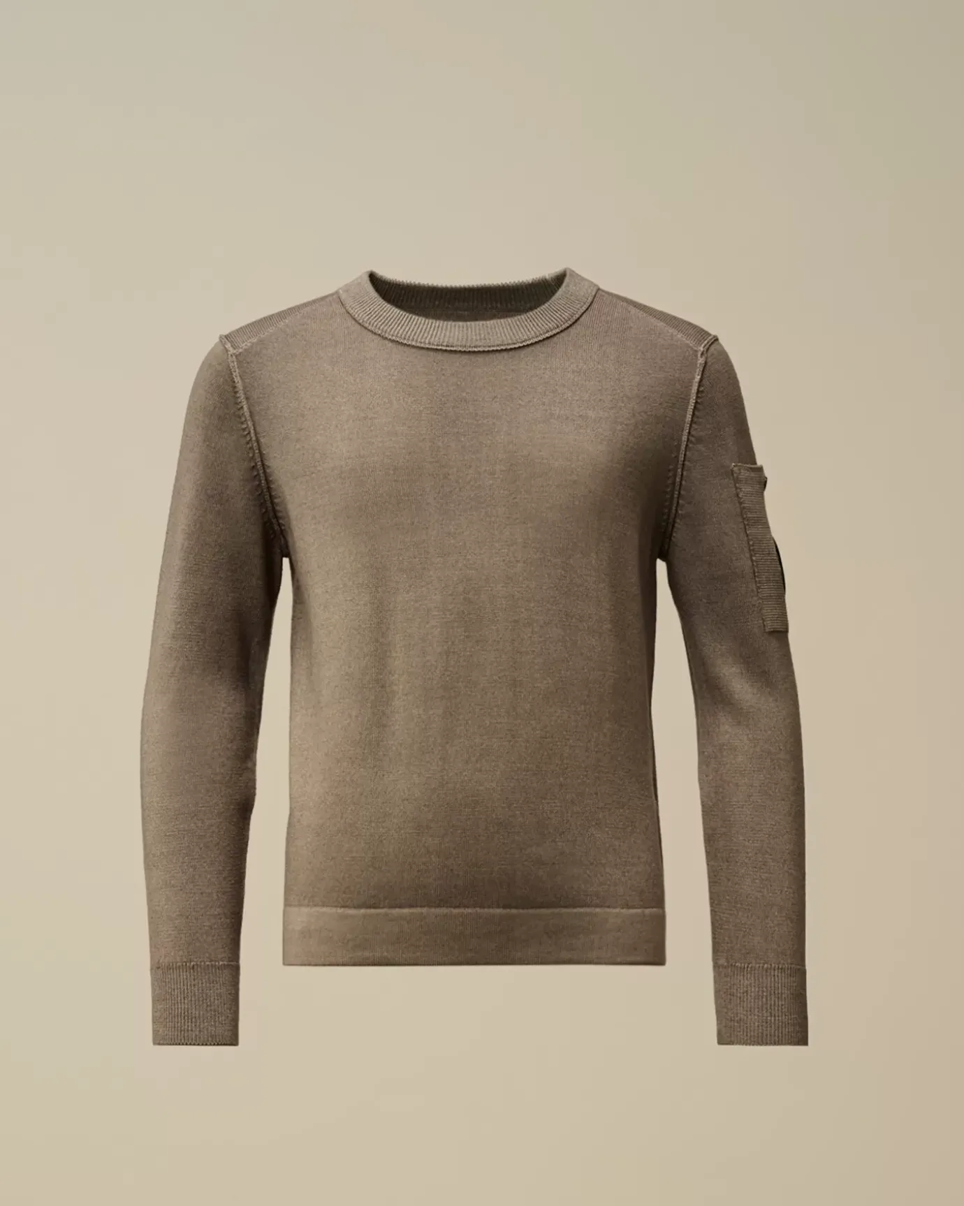Clothing 10-14<C.P. Company U16 Fast Dyed Merino Wool 12 Gauge Crew Neck Knit Walnut – Beige