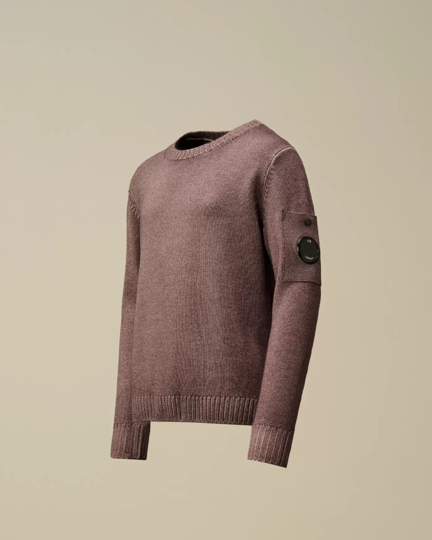 Clothing 10-14<C.P. Company U16 Fast Dyed Merino Wool 7 Gauge Crew Neck Knit Purple Dove