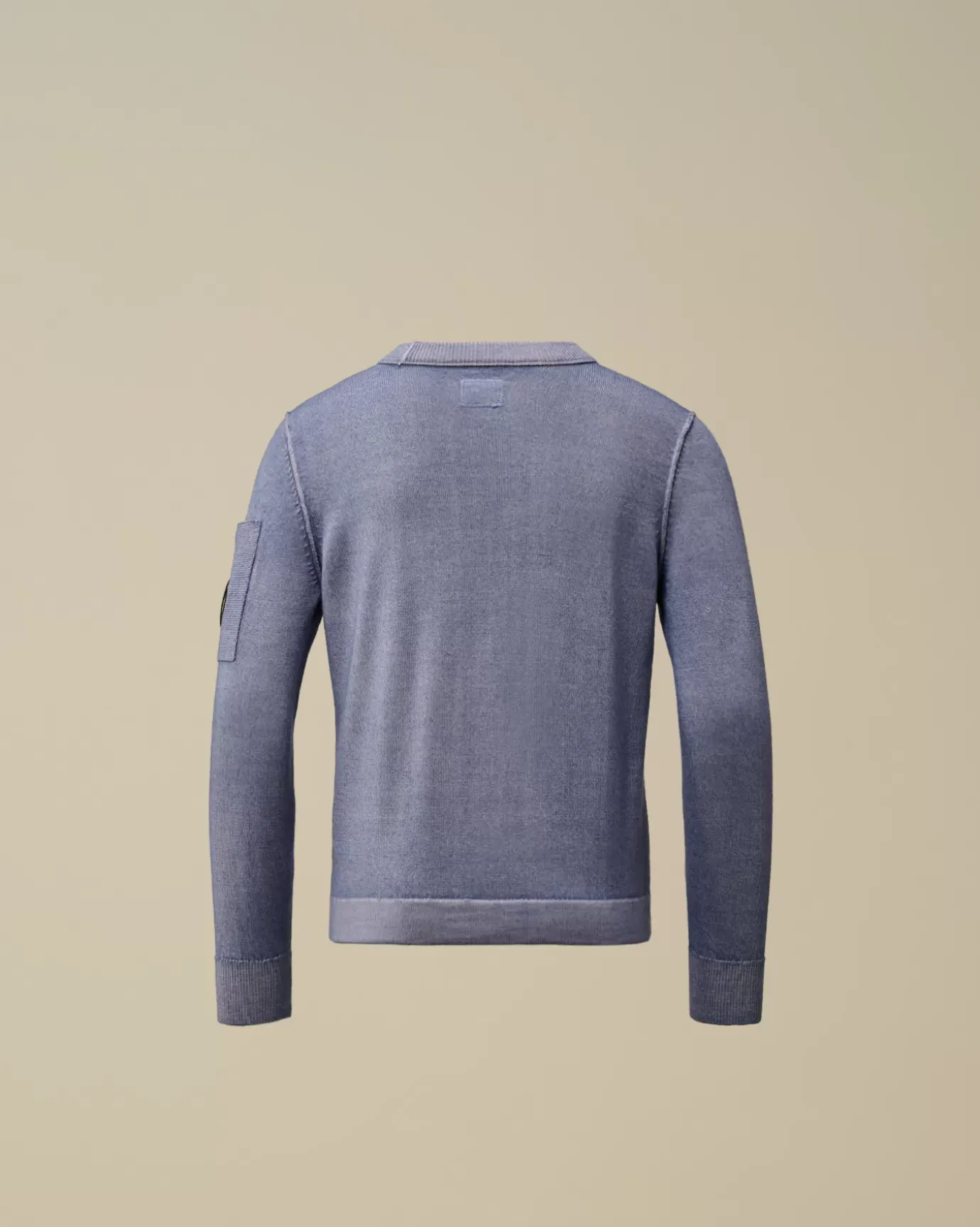 Clothing 4-8<C.P. Company U16 Fast Dyed Merino Wool 12 Gauge Crew Neck Knit Flint Stone – Blue