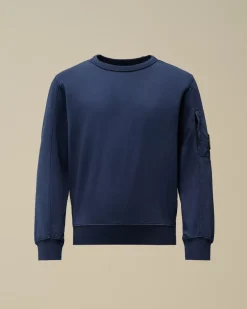 Clothing 10-14<C.P. Company U16 Light Fleece Crew Neck Sweatshirt Estate Blue