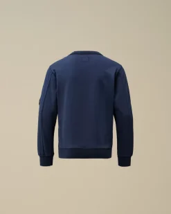 Clothing 4-8<C.P. Company U16 Light Fleece Crew Neck Sweatshirt Estate Blue