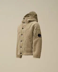 Clothing 4-8<C.P. Company U16 Polar Shell Buttoned Hooded Jacket Vintage Khaki – Beige