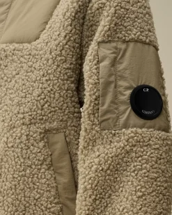 Clothing 4-8<C.P. Company U16 Polar Shell Buttoned Hooded Jacket Vintage Khaki – Beige