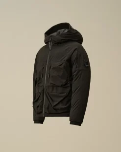 Clothing 4-8<C.P. Company U16 Pro-Tek Down Hooded Jacket Black