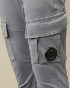 Clothing 10-14<C.P. Company U16 Stretch Sateen Lens Cargo Pants Flint Stone – Blue