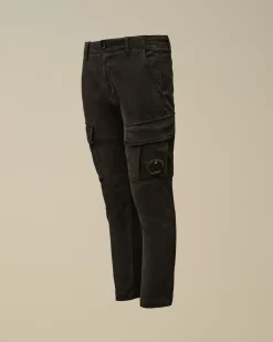 Clothing 4-8<C.P. Company U16 Stretch Sateen Lens Cargo Pants Black
