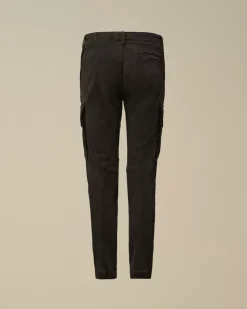 Clothing 4-8<C.P. Company U16 Stretch Sateen Lens Cargo Pants Black