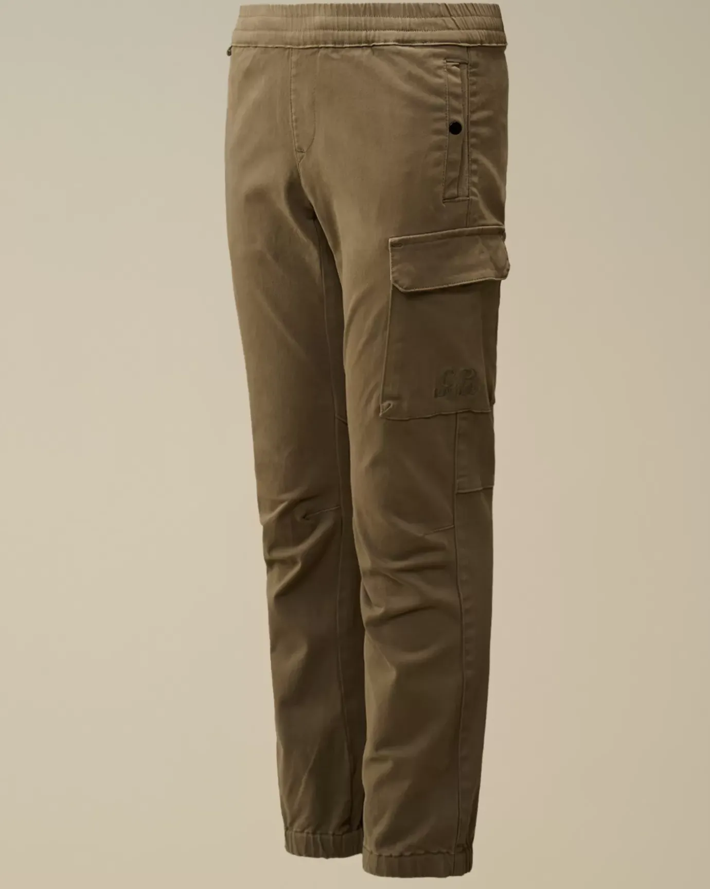 Clothing 10-14<C.P. Company U16 Stretch Sateen Logo Pants Walnut – Beige