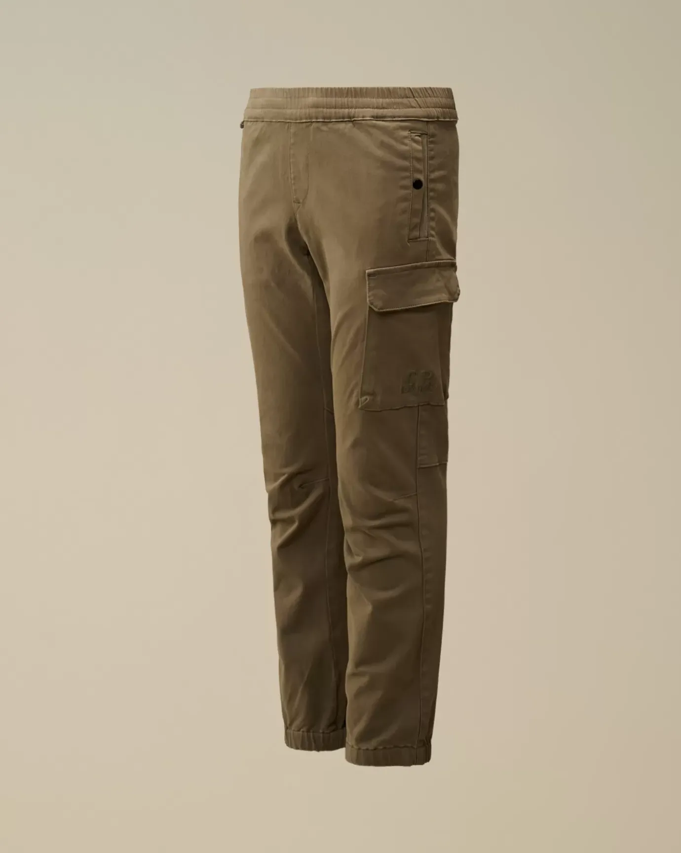 Clothing 4-8<C.P. Company U16 Stretch Sateen Logo Pants Walnut – Beige