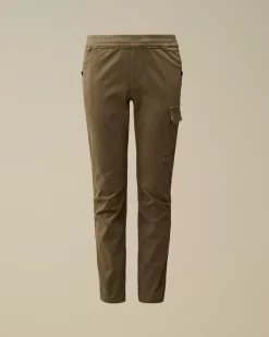 Clothing 4-8<C.P. Company U16 Stretch Sateen Logo Pants Walnut – Beige