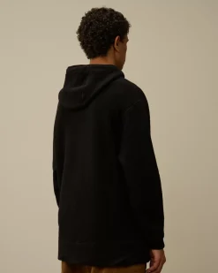 Sweatshirts<C.P. Company Wool Polar Fleece Hooded Sweatshirt Black