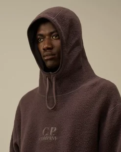 Sweatshirts<C.P. Company Wool Polar Fleece Hooded Sweatshirt Boulevard – Violet